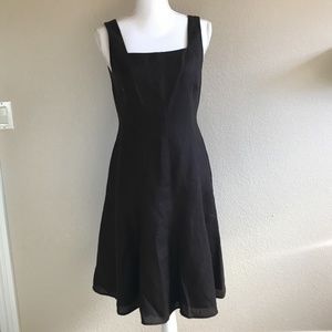 Talbots NWT 6P Dark Brown Linen A Line Dress